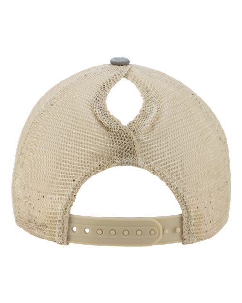 Women's Washed Mesh-Back Cap - Light Grey/ Polka Dots