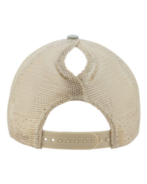 Women's Washed Mesh-Back Cap - Sage/ Polka Dots
