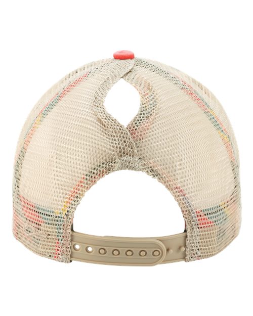 Women's Washed Mesh-Back Cap - Sherbet/ Stripes