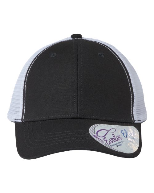Women's Modern Trucker Cap - Black/ White