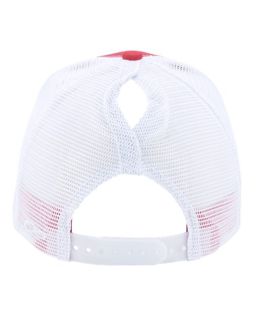 Women's Modern Trucker Cap - Coral/ White