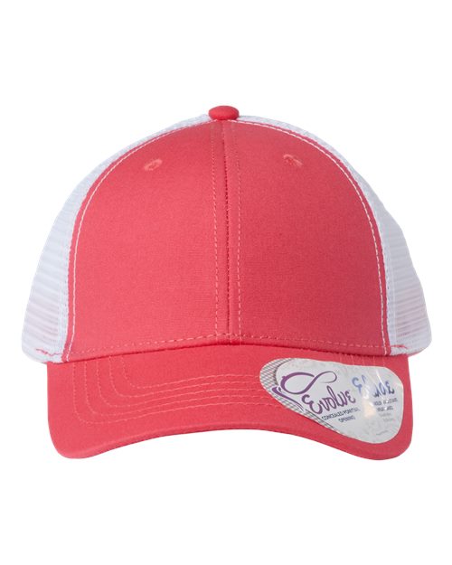 Women's Modern Trucker Cap - Coral/ White