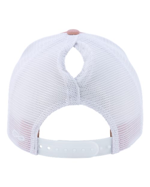 Women's Modern Trucker Cap - Dusty Rose/ White