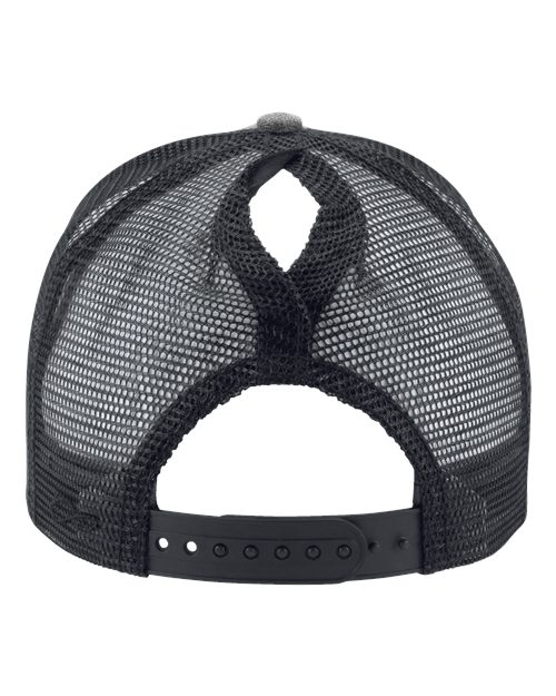 Women's Modern Trucker Cap - Heather Grey/ Black