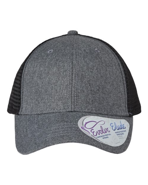Women's Modern Trucker Cap - Heather Grey/ Black