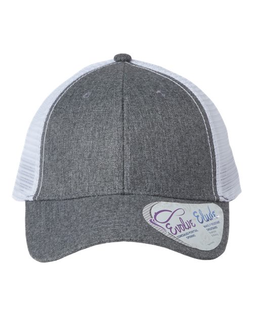 Women's Modern Trucker Cap - Heather Grey/ White