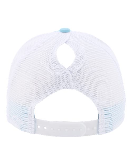 Women's Modern Trucker Cap - Light Blue/ White