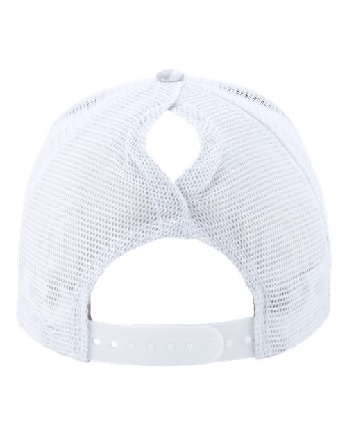 Women's Modern Trucker Cap - Snow Leopard/ White