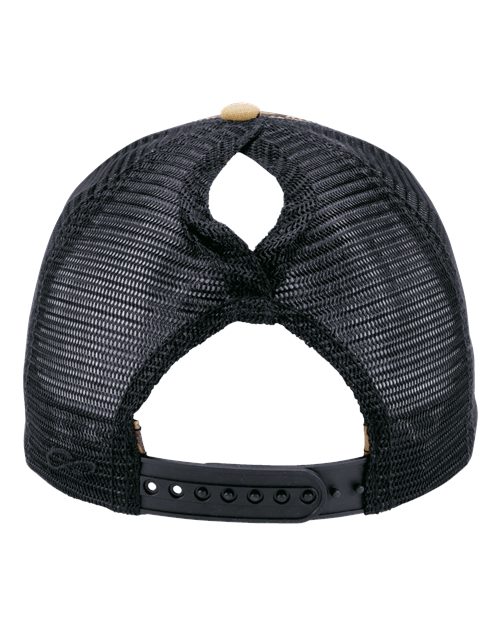 Women's Modern Trucker Cap - Leopard/ Black