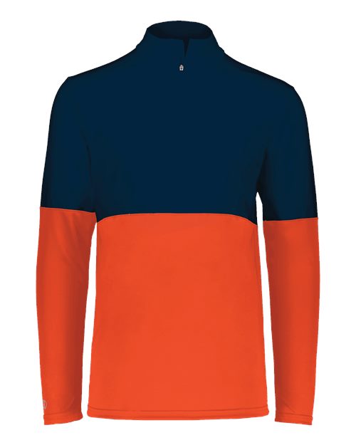 Men's Momentum Team Quarter-Zip Pullover - Orange/ Navy