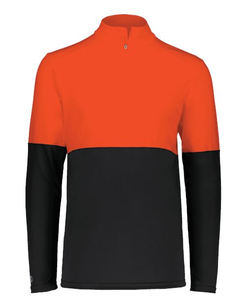 Men's Momentum Team Quarter-Zip Pullover - Black/ Orange
