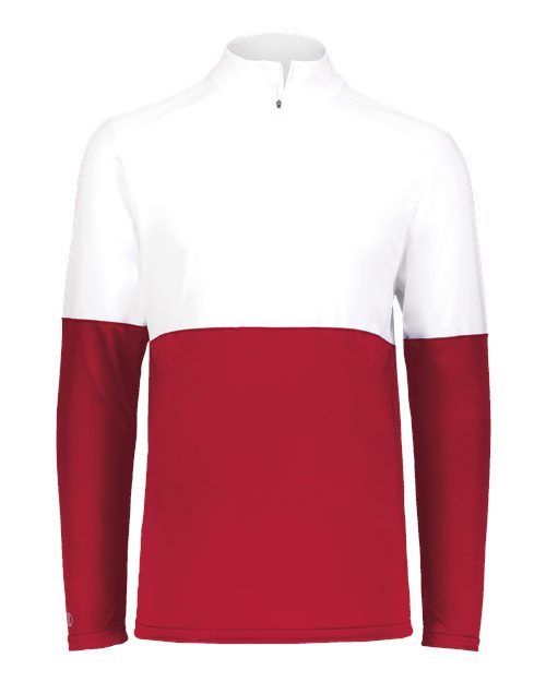 Men's Momentum Team Quarter-Zip Pullover - Scarlet/ White