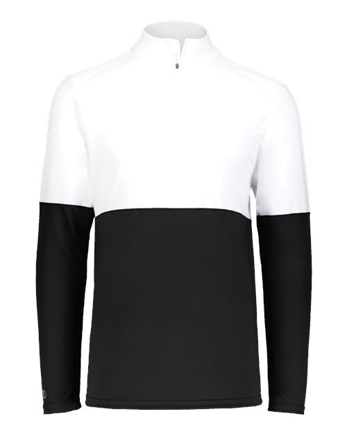 Youth Momentum Team Quarter-Zip Pullover - Black/ White
