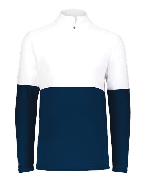 Youth Momentum Team Quarter-Zip Pullover - Navy/ White