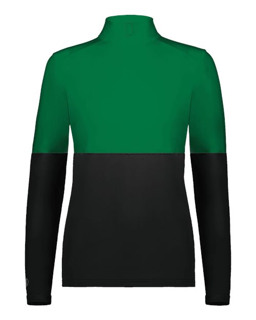 Women's Momentum Team Quarter-Zip Pullover - Black/ Kelly