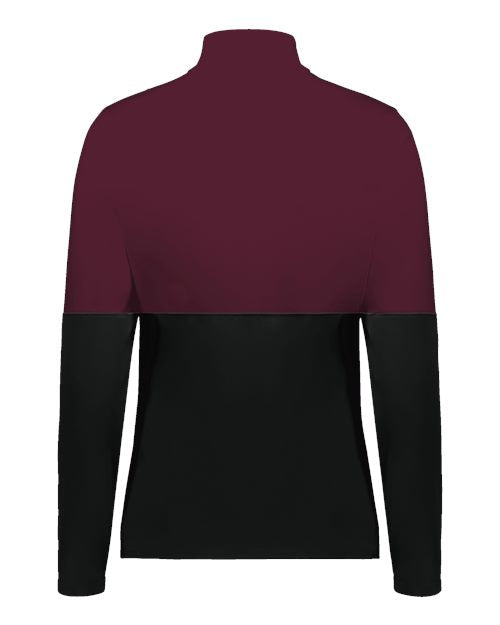 Women's Momentum Team Quarter-Zip Pullover - Black/ Maroon