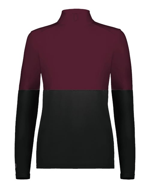 Women's Momentum Team Quarter-Zip Pullover - Black/ Maroon