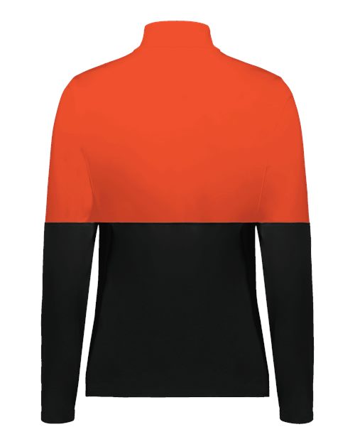 Women's Momentum Team Quarter-Zip Pullover - Black/ Orange