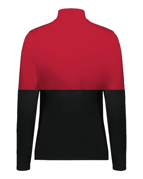 Women's Momentum Team Quarter-Zip Pullover - Black/ Scarlet