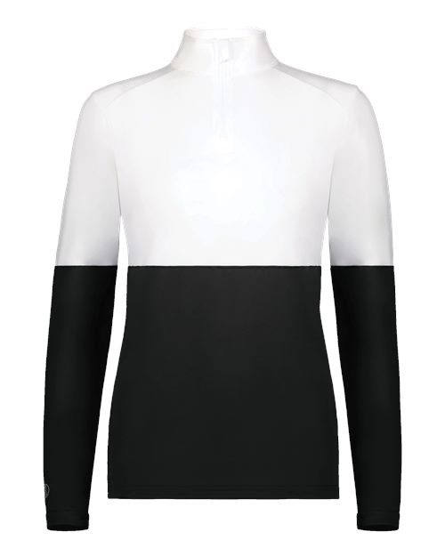Women's Momentum Team Quarter-Zip Pullover - Black/ White