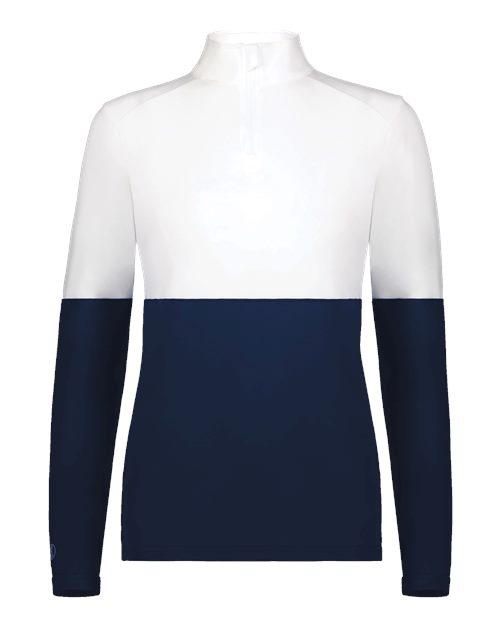 Women's Momentum Team Quarter-Zip Pullover - Navy/ White