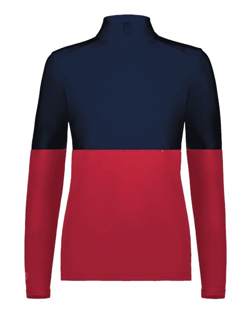 Women's Momentum Team Quarter-Zip Pullover - Scarlet/ Navy