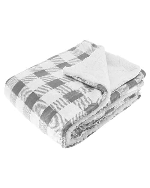 Micro Mink Sherpa Blanket - Grey Buffalo
