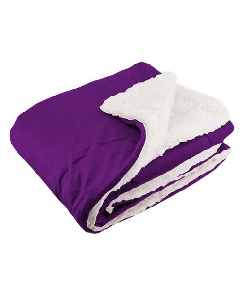 Micro Mink Sherpa Blanket - Plum