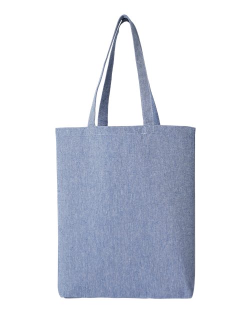 Midweight Recycled Gusseted Tote - Heather Medium Blue