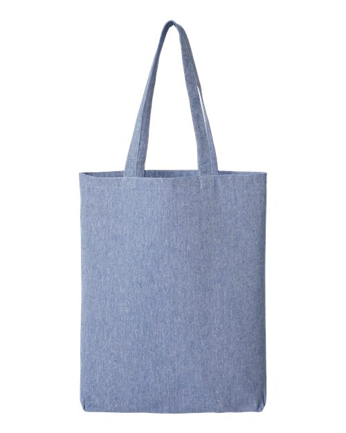 Midweight Recycled Gusseted Tote - Heather Medium Blue