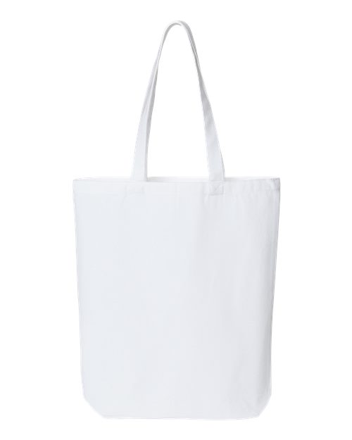 Midweight Recycled Gusseted Tote - White