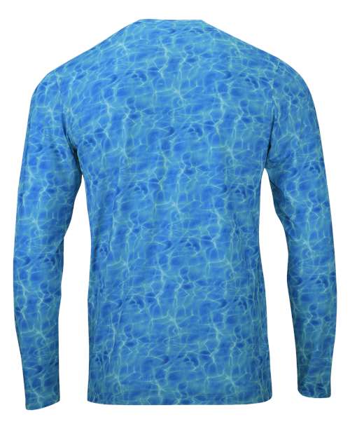 Men's Belize Sublimated Long Sleeve T-Shirt - Blue Water