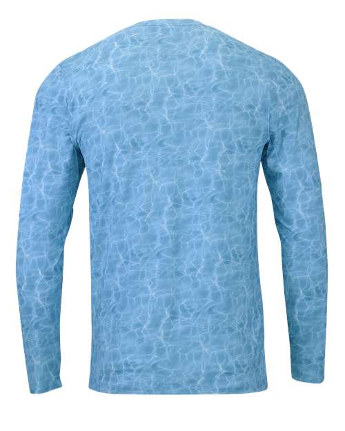 Men's Belize Sublimated Long Sleeve T-Shirt - Caribbean Water