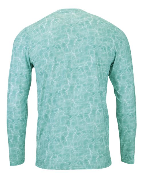 Men's Belize Sublimated Long Sleeve T-Shirt - Emerald Water