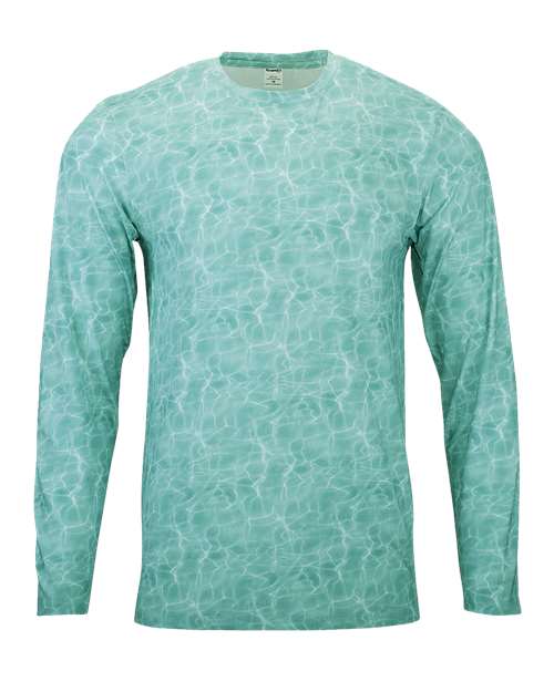 Men's Belize Sublimated Long Sleeve T-Shirt - Emerald Water
