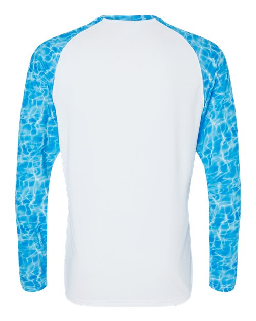 Men's Panama Colorblocked Long Sleeve T-Shirt - Blue Water