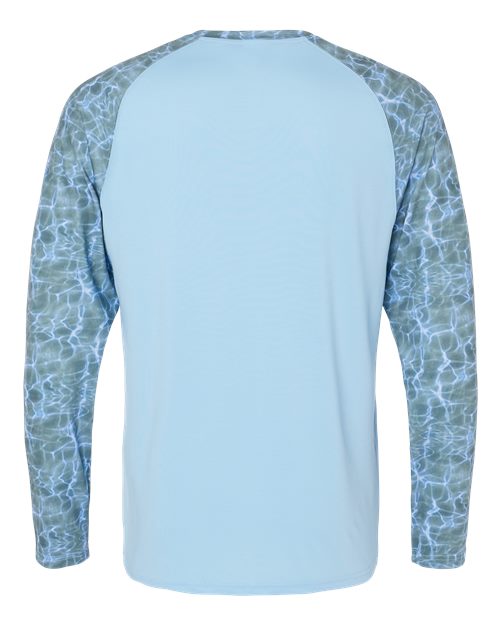 Men's Panama Colorblocked Long Sleeve T-Shirt - Grey Mist Water