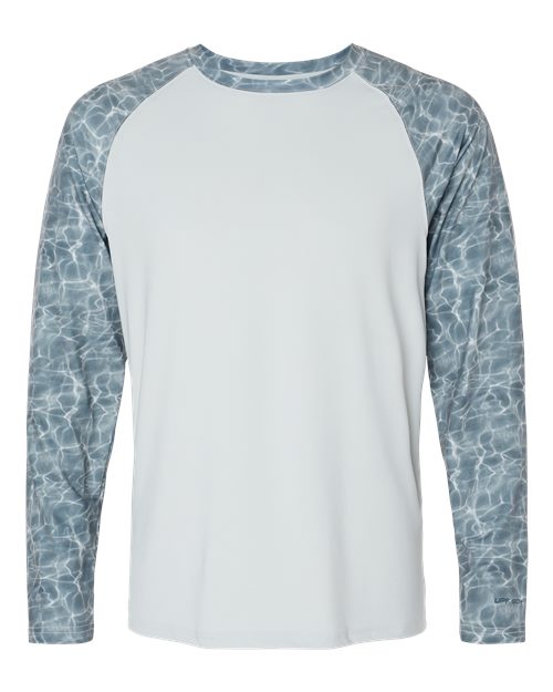 Men's Panama Colorblocked Long Sleeve T-Shirt - Grey Water