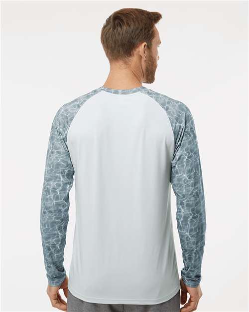 Men's Panama Colorblocked Long Sleeve T-Shirt - Grey Water
