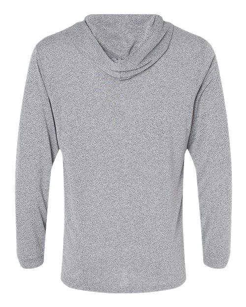 Unisex Bahama Performance Hooded Long Sleeve T-Shirt - Heather Grey