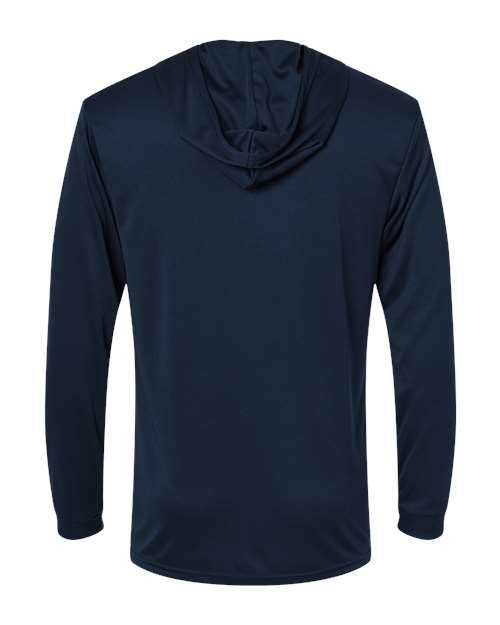 Unisex Bahama Performance Hooded Long Sleeve T-Shirt - Navy