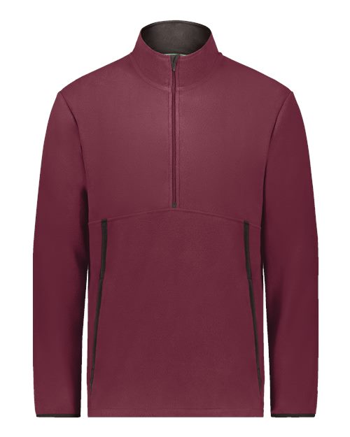 Unisex Eco Revive™ Polar Fleece Quarter-Zip Pullover - Maroon