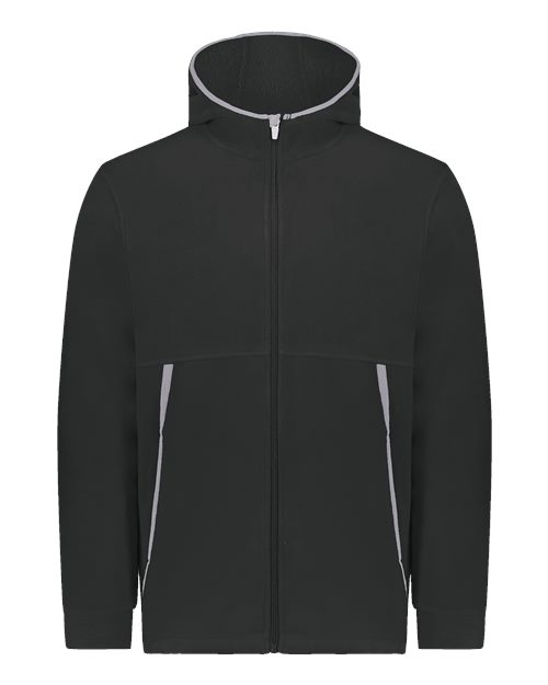Unisex Eco Revive™ Polar Fleece Hooded Full-Zip Jacket - Black