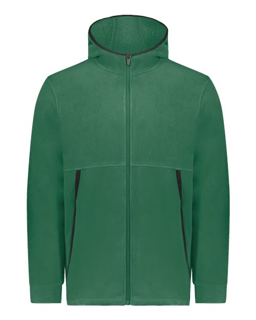 Unisex Eco Revive™ Polar Fleece Hooded Full-Zip Jacket - Dark Green