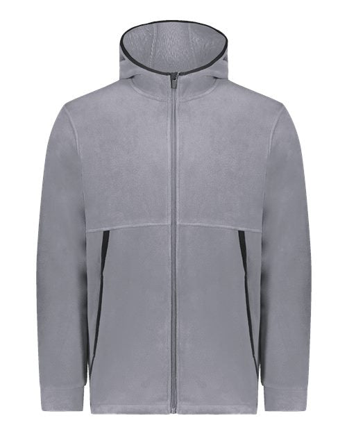 Youth Eco Revive™ Polar Fleece Hooded Full-Zip Jacket - Graphite