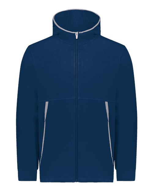Youth Eco Revive™ Polar Fleece Hooded Full-Zip Jacket - Navy