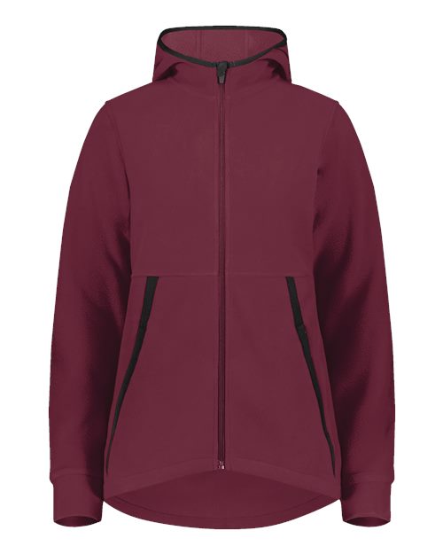 Women's Eco Revive™ Polar Fleece Hooded Full-Zip Jacket - Maroon