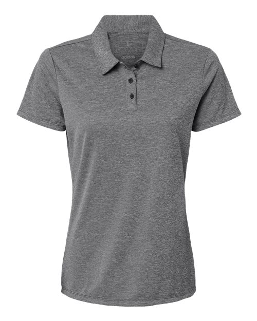 Women's Heathered Polo - Black Melange