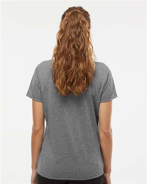 Women's Heathered Polo - Black Melange