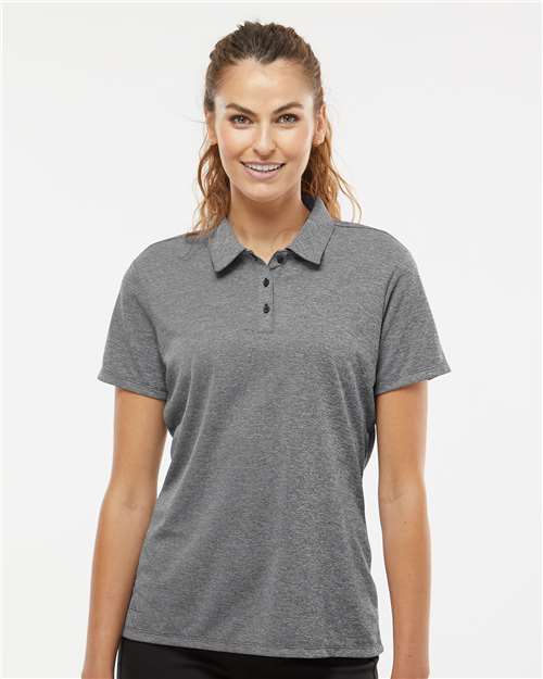 Women's Heathered Polo - Black Melange